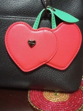 Betsey Johnson Heart Cherry Charm